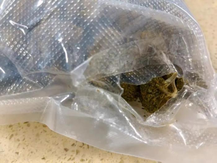 深圳邮局海关查获毛重973.6克大麻 藏匿于毛毯内
