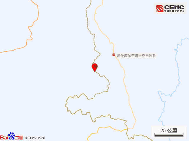 新疆喀什地区塔什库尔干县发生5.2级地震