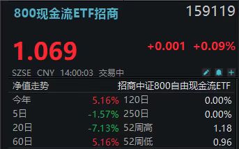 两市唯一！低费率800现金流ETF（159119）逆市红盘，年内份额扩容超20%