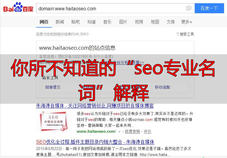 你所不知道的“seo专业名词”解释