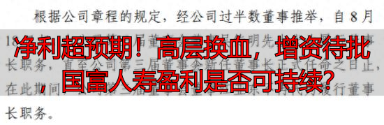 净利超预期！高层换血，增资待批，国富人寿盈利是否可持续？